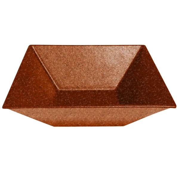 GET Enterprises G.E.T. Enterprises BSD16T Bugambilia 13.5 Qt. Classic Textured Finish Terracotta Resin-Coated Aluminum XL Deep Square Bowl