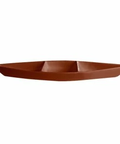 GET Enterprises G.E.T. Enterprises BT319CH Bugambilia 6.9 Qt. Classic Textured Finish Chocolate Resin-Coated Aluminum Deep Boat With Dividers