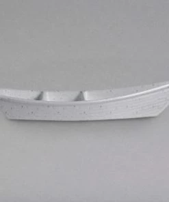 GET Enterprises G.E.T. Enterprises BT320MW Bugambilia 3.6 Qt. Classic Textured Finish Marble White Granite Resin-Coated Aluminum Deep Boat With Dividers