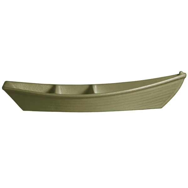 GET Enterprises G.E.T. Enterprises BT320-MOD-WG Bugambilia 3.6 Qt. Smooth MOD Finish Willow Green Resin-Coated Aluminum Deep Boat With Dividers
