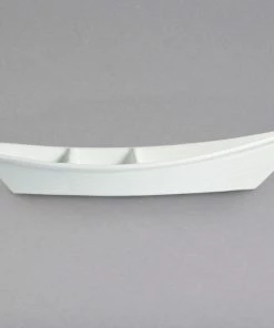 GET Enterprises G.E.T. Enterprises BT320-MOD-WW Bugambilia 3.6 Qt. Smooth MOD Finish White Resin-Coated Aluminum Deep Boat With Dividers