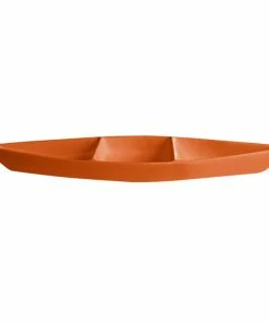 GET Enterprises G.E.T. Enterprises BT319-MOD-TG Bugambilia 6.9 Qt. Smooth MOD Finish Tangerine Resin-Coated Aluminum Deep Boat With Dividers