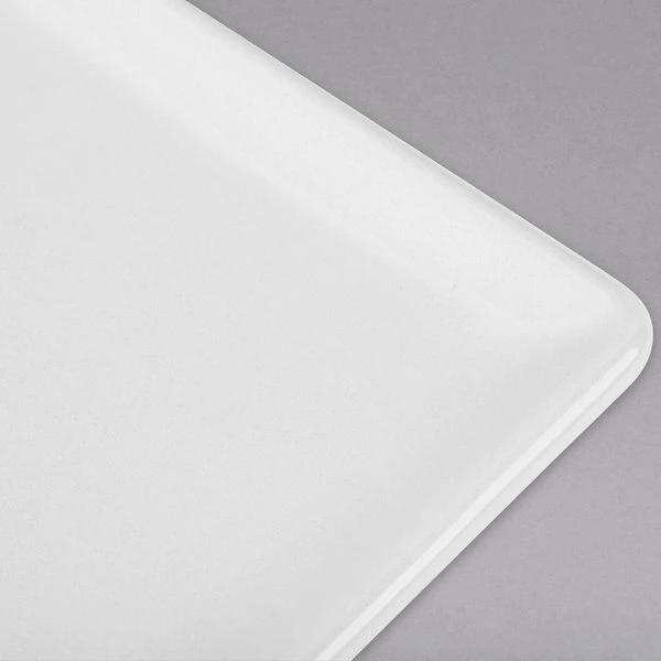 Tablecraft Professional Bakeware Tablecraft CW2106W 13 1/4" X 6 3/4" X 3/8" White Cast Aluminum Rectangular Cooling Platter - Image 4