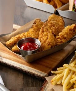 Tablecraft 20009 Better Burger 5" X 7 1/2" Stainless Steel Serving Basket