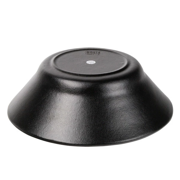 GET Enterprises G.E.T. Enterprises BR014BB Bugambilia 5.8 Qt. Classic Textured Finish Black Resin-Coated Aluminum Round Bowl - Image 3