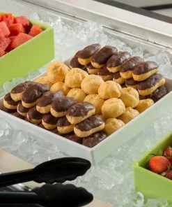 GET Enterprises G.E.T. Enterprises COMP08WW Bugambilia 1.3 Qt. Classic Textured Finish White Resin-Coated Aluminum Straight-Sided Square Salad Bowl