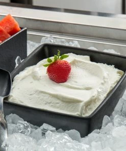 GET Enterprises G.E.T. Enterprises BSD23BB Bugambilia 1.6 Qt. Classic Textured Finish Black Resin-Coated Aluminum Square China Bowl