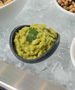 GET Enterprises G.E.T. Enterprises CRD02GB Bugambilia 5 Oz. Classic Textured Finish Granite Black Resin-Coated Aluminum Round Condiment Bowl