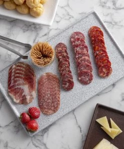 GET Enterprises G.E.T. Enterprises DU202G Bugambilia 13 9/16" X 7 7/8" Classic Textured Finish Gray Resin-Coated Aluminum Rectangular Disc With Rim