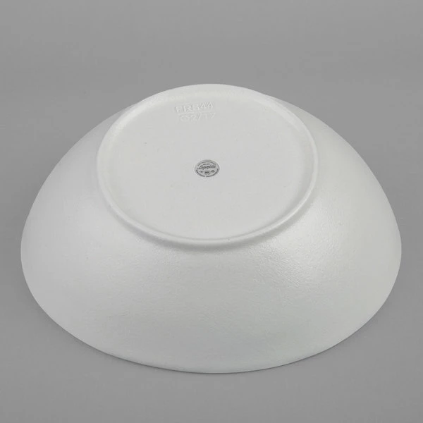 GET Enterprises G.E.T. Enterprises FRS44WW Bugambilia 3.7 Qt. Classic Textured Finish White Resin-Coated Aluminum Sphere Bowl - Image 3