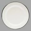 Tablecraft 80018 Enamelware 8" Black And White Plate