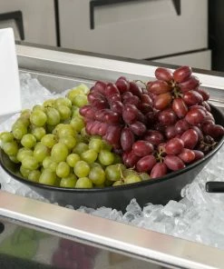 GET Enterprises G.E.T. Enterprises BR014BB Bugambilia 5.8 Qt. Classic Textured Finish Black Resin-Coated Aluminum Round Bowl