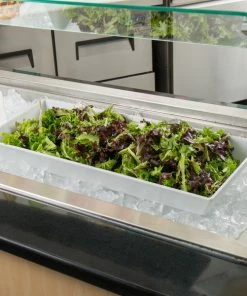 GET Enterprises G.E.T. Enterprises BUD14WW Bugambilia 25 9/16" X 10 3/8" Classic Textured Finish White Resin-Coated Aluminum Deep Rectangular Platter