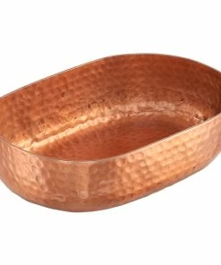 American Metalcraft ABHC69 48 Oz. Copper Hammered Aluminum Oval Serving Bowl