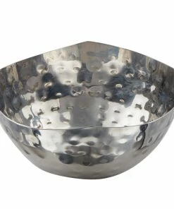 American Metalcraft SBH400 5.5 Oz. Round Hammered Stainless Steel Snack Bowl / Sauce Cup