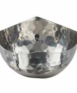 American Metalcraft SBH450 9.5 Oz. Round Hammered Stainless Steel Serving Bowl