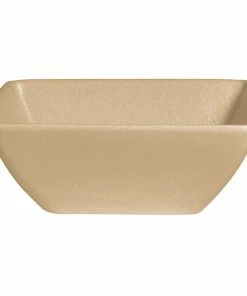 GET Enterprises G.E.T. Enterprises BSD26LT Bugambilia 5.9 Qt. Classic Textured Finish Latte Resin-Coated Aluminum Square Serving Bowl