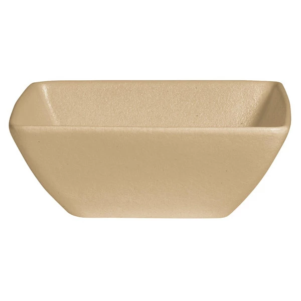 GET Enterprises G.E.T. Enterprises BSD26LT Bugambilia 5.9 Qt. Classic Textured Finish Latte Resin-Coated Aluminum Square Serving Bowl