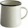 Tablecraft 80010 Enamelware 16 Oz. Black And White Rolled Rim Mug