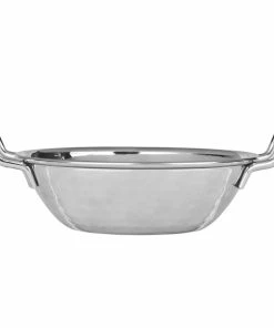 World Tableware 761702 Sonoran 16 Oz. Hammered Stainless Steel Balti Dish