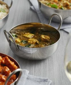 Vollrath 59745 20 Oz. Deep Stainless Steel Balti Dish - 5 1/4" X 2"