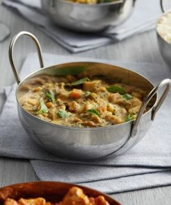 Vollrath 59746 31 Oz. Deep Stainless Steel Balti Dish - 6" X 2 1/4"