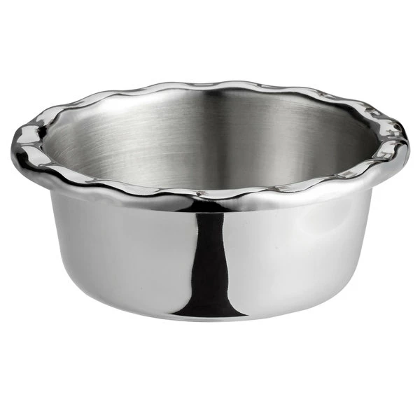 Vollrath 59791 Mini 5.6 Oz. Stainless Steel Serving Bowl With Ruffled Rim