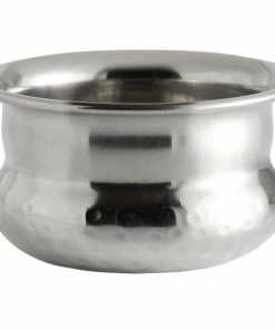 World Tableware PBB-3 Sonoran 4 Oz. Hammered Stainless Steel Pot Belly Bowl