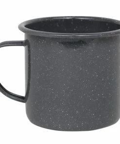 Crow Canyon Home K11GRY Stinson 12 Oz. Grey Speckle Enamelware Mug