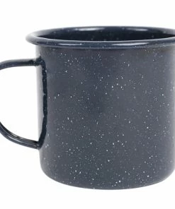 Crow Canyon Home K11NVY Stinson 12 Oz. Navy Speckle Enamelware Mug