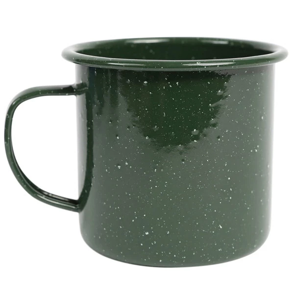 Crow Canyon Home K112GRN Stinson 16 Oz. Forest Green Speckle Enamelware Mug