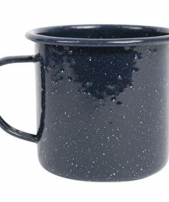 Crow Canyon Home K112NVY Stinson 16 Oz. Navy Speckle Enamelware Mug