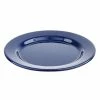 Tablecraft 10163 Enamelware 8" Round Blue Plate With Speckles