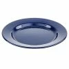 Tablecraft 10164 Enamelware 10 1/4" Round Blue Plate With Speckles