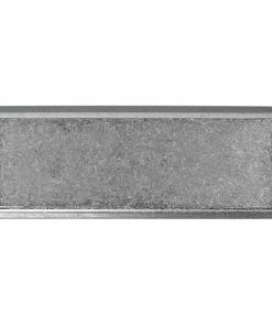 Front Of The House DSU010ANS22 Mod 11 1/2" X 4 1/4" Rectangular Antique Finish Stainless Steel Plate - 6/Case