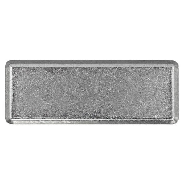 Front Of The House DSU010ANS22 Mod 11 1/2" X 4 1/4" Rectangular Antique Finish Stainless Steel Plate - 6/Case