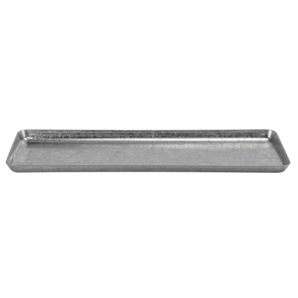 Front Of The House DSU010ANS22 Mod 11 1/2" X 4 1/4" Rectangular Antique Finish Stainless Steel Plate - 6/Case - Image 2