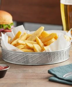 Tablecraft 10034 Lattice 8 1/8" Round Stainless Steel Platter