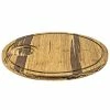 Front Of The House SPT054MUB21 12" Round Reversible Crushed Bamboo Serving Board With Hand Grips - 4/Case