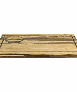 Front Of The House SPT051MUB21 13" X 7" Reversible Crushed Bamboo Serving Board With Hand Grips - 4/Case