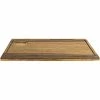 Front Of The House SPT053MUB21 17" X 8" Reversible Crushed Bamboo Serving Board With Hand Grips - 4/Case