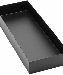 American Metalcraft Black Twilight 15" X 9" X 2" Rectangular Metal Market Tray
