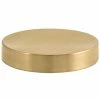 Front Of The House 4 1/4" Matte Brass Brushed Stainless Steel Round Plate - 12/Case