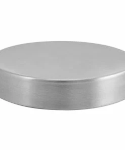 Front Of The House 4 1/4" Brushed Stainless Steel Round Plate - 12/Case