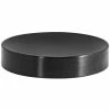 Front Of The House 4 1/4" Matte Black Brushed Stainless Steel Round Plate - 12/Case