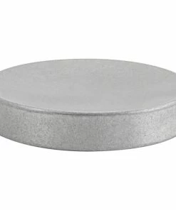 Front Of The House 4 1/4" Antique Brushed Stainless Steel Round Plate - 12/Case