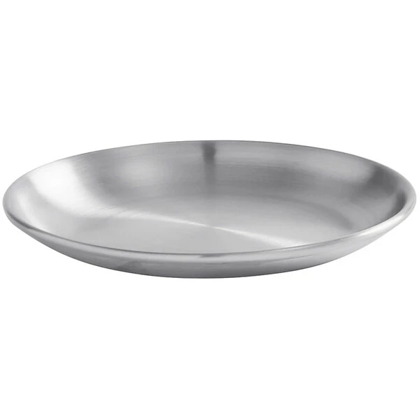 American Metalcraft Coupe 4" Satin Stainless Steel Plate - Image 2