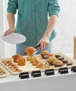 Baker's Mark Full Size 18 Gauge Non-Stick 18" X 26" Ivory Wire In Rim Aluminum Bun / Sheet Pan / Tray