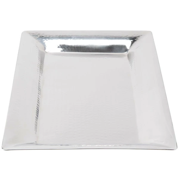 American Metalcraft HMRT1322 22" X 13" Rectangle Hammered Stainless Steel Tray - Image 5