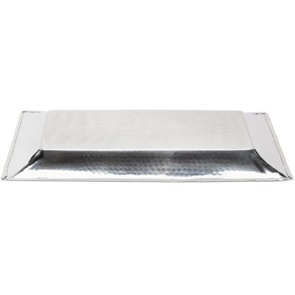 American Metalcraft HMRT1322 22" X 13" Rectangle Hammered Stainless Steel Tray - Image 4